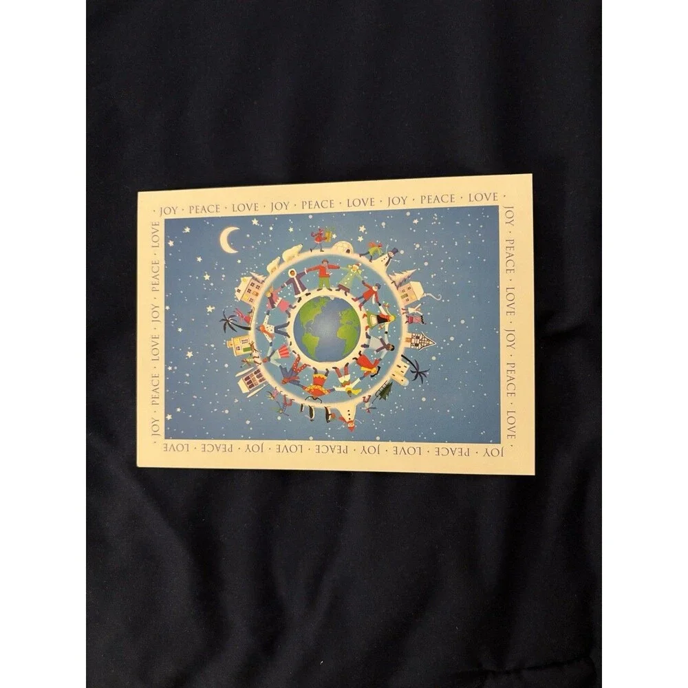 Seasons Greetings Card with White Envelope | Globe design | By Amnesty Intl